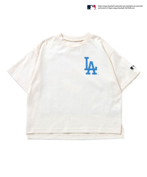 F.O.KIDS（エフオーキッズ）の「F.O.KIDS/エフオーキッズ MLB 3柄ワンポイントTシャツ 夏物 夏服（Tシャツ/カットソー・キッズ・ネイビー/グリーン/オフホワイト・120/130/140）」の4枚目の写真