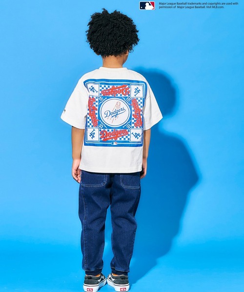 F.O.KIDS（エフオーキッズ）の「F.O.KIDS/エフオーキッズ MLB 3柄ワンポイントTシャツ 夏物 夏服（Tシャツ/カットソー・キッズ・ネイビー/グリーン/オフホワイト・120/130/140）」の7枚目の写真