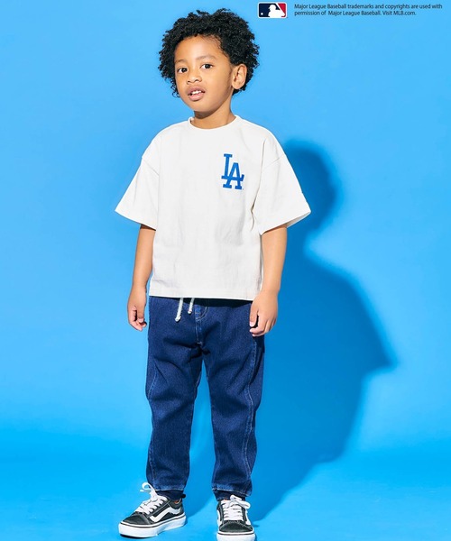 F.O.KIDS（エフオーキッズ）の「F.O.KIDS/エフオーキッズ MLB 3柄ワンポイントTシャツ 夏物 夏服（Tシャツ/カットソー・キッズ・ネイビー/グリーン/オフホワイト・120/130/140）」の6枚目の写真