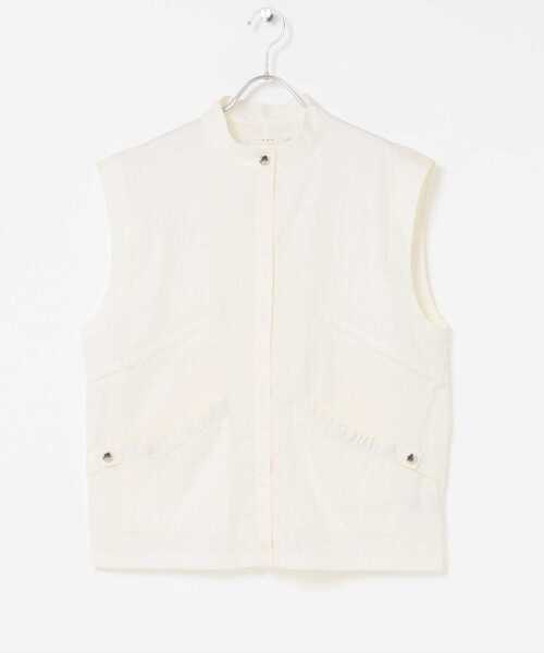 KBF（ケイビーエフ）の「スタンドカラーベスト（その他アウター・レディース・ベージュ系その他/オフホワイト・ONE）」の15枚目の写真