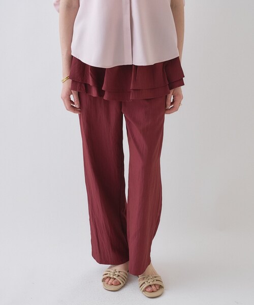 cloenc(クロエンス)の「【接触冷感/手洗い可】3wayペプラムワイドパンツ(その他パンツ・レディース・ボルドー/ブラック/ブラウン系・01/02)」の3枚目の写真