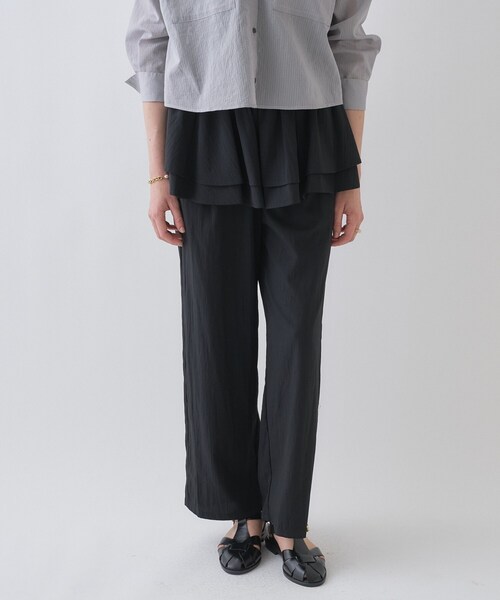 cloenc(クロエンス)の「【接触冷感/手洗い可】3wayペプラムワイドパンツ(その他パンツ・レディース・ボルドー/ブラック/ブラウン系・01/02)」の1枚目の写真