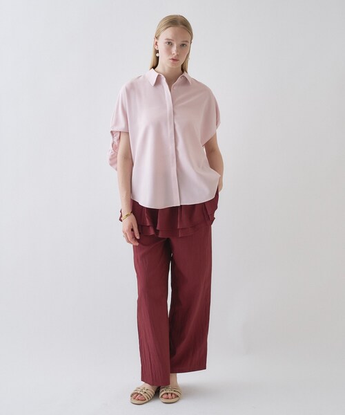 cloenc(クロエンス)の「【接触冷感/手洗い可】3wayペプラムワイドパンツ(その他パンツ・レディース・ボルドー/ブラック/ブラウン系・01/02)」の7枚目の写真