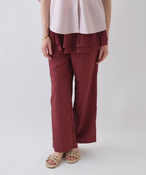 cloenc(クロエンス)の「【接触冷感/手洗い可】3wayペプラムワイドパンツ(その他パンツ・レディース・ボルドー/ブラック/ブラウン系・01/02)」の8枚目の写真
