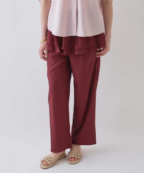 cloenc(クロエンス)の「【接触冷感/手洗い可】3wayペプラムワイドパンツ(その他パンツ・レディース・ボルドー/ブラック/ブラウン系・01/02)」の9枚目の写真