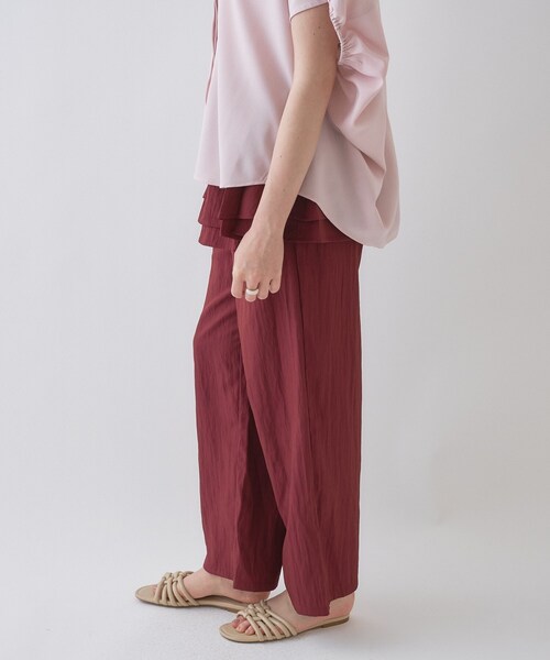 cloenc(クロエンス)の「【接触冷感/手洗い可】3wayペプラムワイドパンツ(その他パンツ・レディース・ボルドー/ブラック/ブラウン系・01/02)」の10枚目の写真