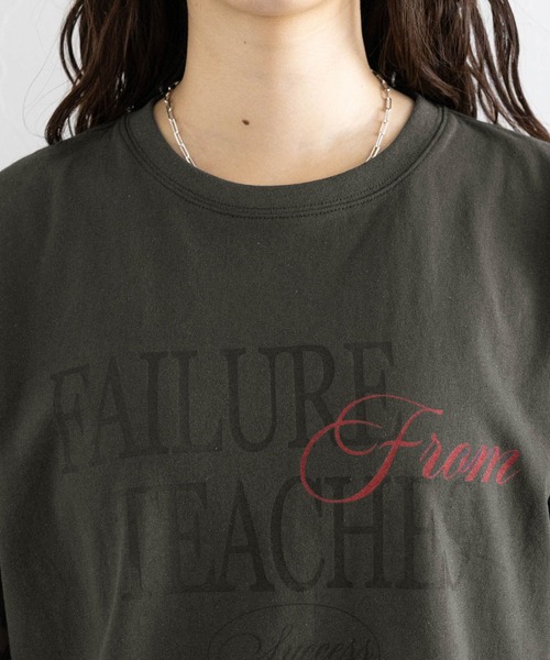 RAGEBLUE(レイジブルー)の「選べるショート&ロング丈/チュールスリーブロゴTシャツ(Tシャツ/カットソー・レディース・グレー/ダークグレー・MEDIUM/SMALL)」の11枚目の写真