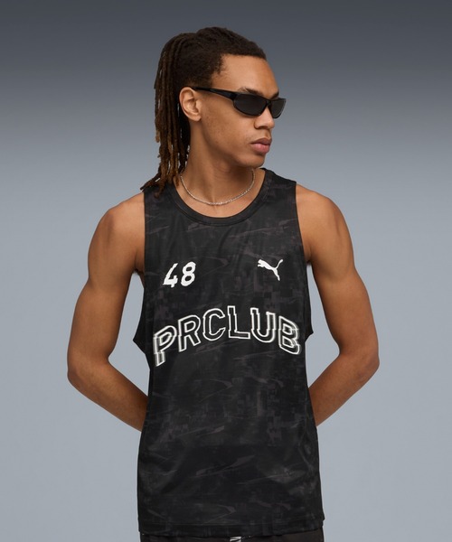 PUMA（プーマ）の「PUMA プーマ メンズ ランニング ランクラブ グラフィック メッシュ タンクトップ（その他トップス・メンズ・ホワイト/ブラック・SMALL/X-LARGE/XX-LARGE/LARGE/MEDIUM）」の2枚目の写真