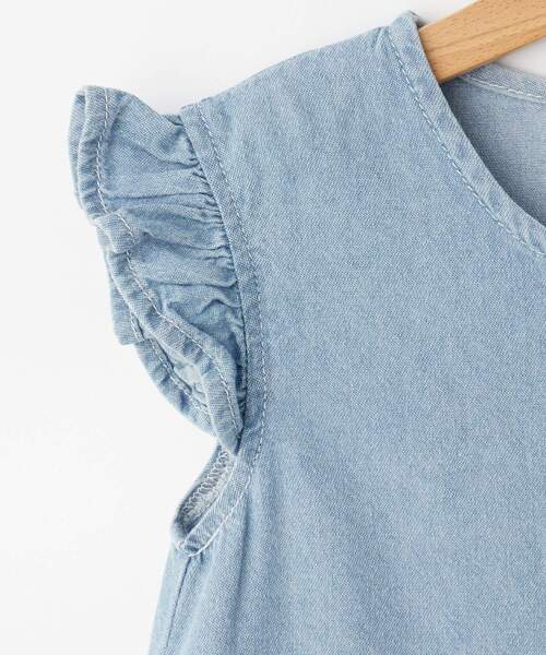 SHOO・LA・RUE(シューラルー)の「【100-150cm/ひんやり】ハートボタンデニムワンピース(ワンピース・キッズ・サックスブルー/ブルー系その他・11/10/12/15 /13/14)」の9枚目の写真