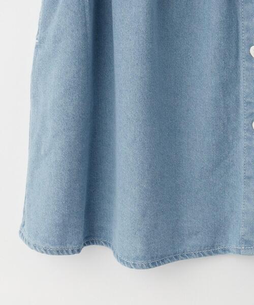 SHOO・LA・RUE(シューラルー)の「【100-150cm/ひんやり】ハートボタンデニムワンピース(ワンピース・キッズ・サックスブルー/ブルー系その他・11/10/12/15 /13/14)」の8枚目の写真