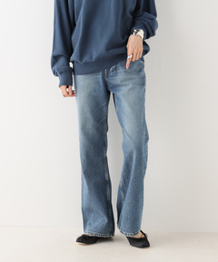 Plage DENIM SEMI FLARED パンツ グレー 34 セール】Semi Flared デニムパンツ（デニムパンツ）｜Plage