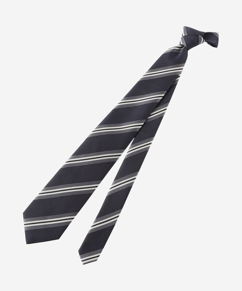 MACKINTOSH LONDON(マッキントッシュ ロンドン)の「レップ/サテンネクタイ(ネクタイ・メンズ・ダークネイビー/チャコールグレー/ブラウン系その他6・FREE)」の3枚目の写真