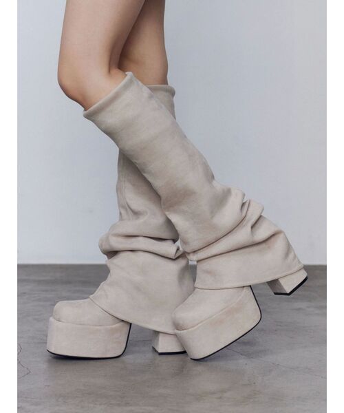 ルーズフレアカバーフィットブーツ（ブーツ）｜EMODA（エモダ