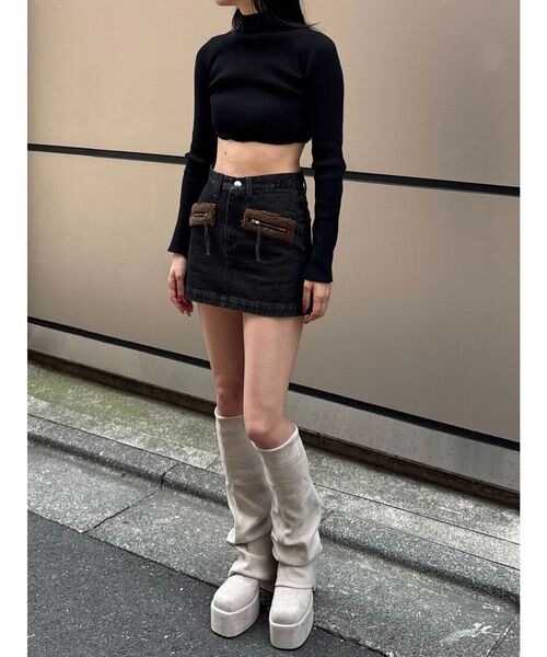 セール】ルーズフレアカバーフィットブーツ（ブーツ）｜EMODA