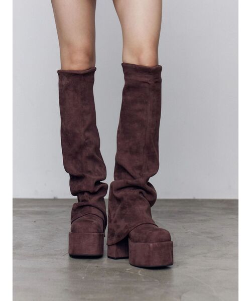 EMODA（エモダ）の「ルーズフレアカバーフィットブーツ（ブーツ