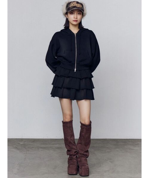 ルーズフレアカバーフィットブーツ（ブーツ）｜EMODA（エモダ）の