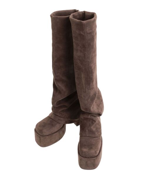 EMODA(エモダ)の「ルーズフレアカバーフィットブーツ(ブーツ・レディース・アイボリー/ブラック/ブラウン・SMALL/MEDIUM/LARGE)」の12枚目の写真