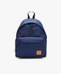 ラコステ　リュック　バックパック　オールレザー　バイカラー　ビッグロゴ型押し 匿名配送】LACOSTE 型押しロゴ リュック バックパック