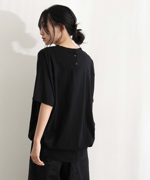 ElegChic(エレグシック)の「コットンコクーンシルエットプルオーバー(Tシャツ/カットソー・レディース・ベージュ系その他/オフホワイト/ブラック/ミント/チャコール・XL/4L/M)」の13枚目の写真