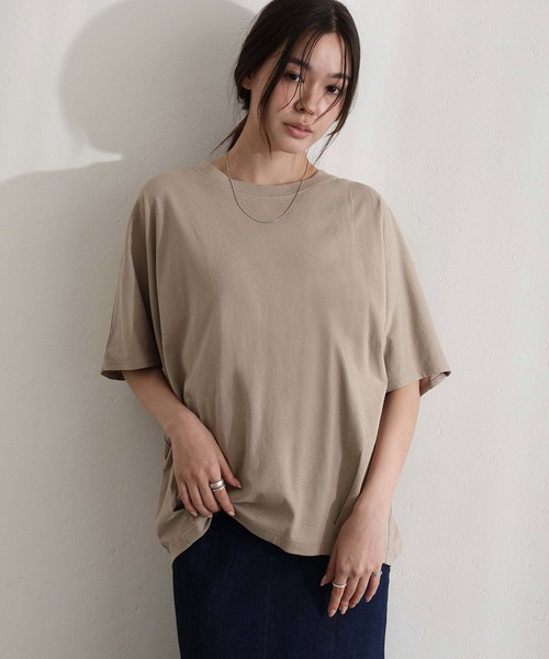 ElegChic(エレグシック)の「コットンコクーンシルエットプルオーバー(Tシャツ/カットソー・レディース・ベージュ系その他/オフホワイト/ブラック/ミント/チャコール・XL/4L/M)」の21枚目の写真