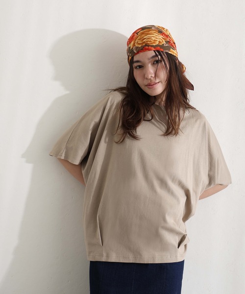 ElegChic(エレグシック)の「コットンコクーンシルエットプルオーバー(Tシャツ/カットソー・レディース・ベージュ系その他/オフホワイト/ブラック/ミント/チャコール・XL/4L/M)」の22枚目の写真