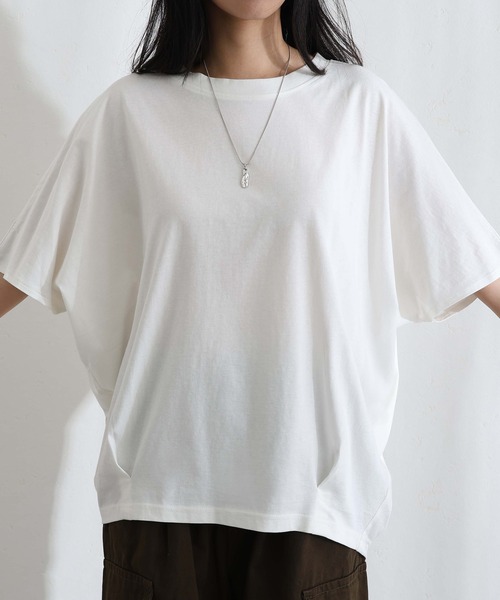 ElegChic(エレグシック)の「コットンコクーンシルエットプルオーバー(Tシャツ/カットソー・レディース・ベージュ系その他/オフホワイト/ブラック/ミント/チャコール・XL/4L/M)」の16枚目の写真
