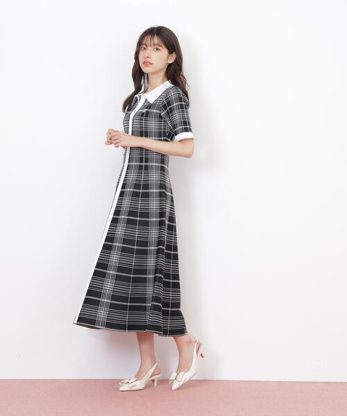 JILL by JILL STUART（ジルバイジルスチュアート）の「◇ビッグチェックニットワンピース（ワンピース・レディース・ホワイト系その他/ブラック系その他/ベージュ系その他・FREE）」の7枚目の写真