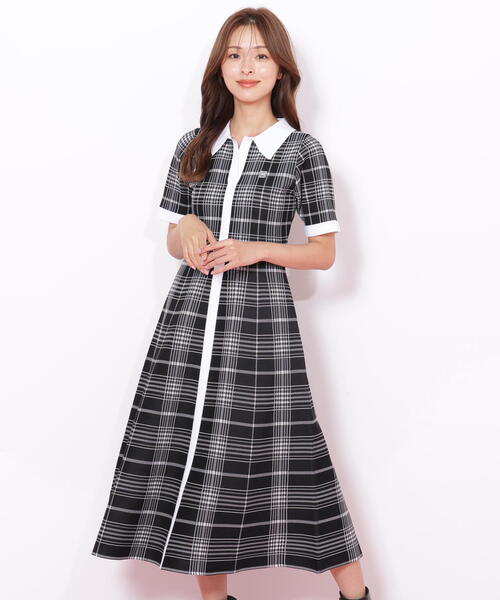 JILL by JILL STUART（ジルバイジルスチュアート）の「◇ビッグチェックニットワンピース（ワンピース・レディース・ホワイト系その他/ブラック系その他/ベージュ系その他・FREE）」の9枚目の写真