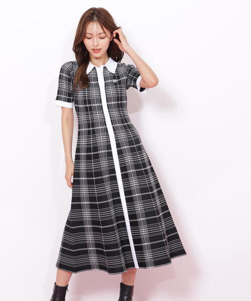JILL by JILL STUART（ジルバイジルスチュアート）の「◇ビッグチェックニットワンピース（ワンピース・レディース・ホワイト系その他/ブラック系その他/ベージュ系その他・FREE）」の11枚目の写真