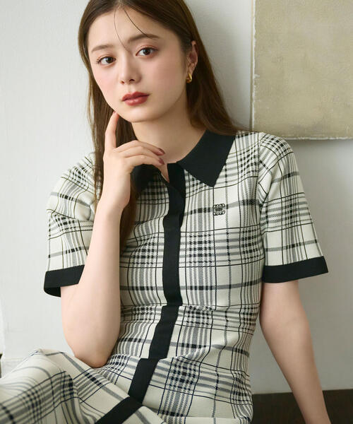 JILL by JILL STUART（ジルバイジルスチュアート）の「◇ビッグチェックニットワンピース（ワンピース・レディース・ホワイト系その他/ブラック系その他/ベージュ系その他・FREE）」の19枚目の写真