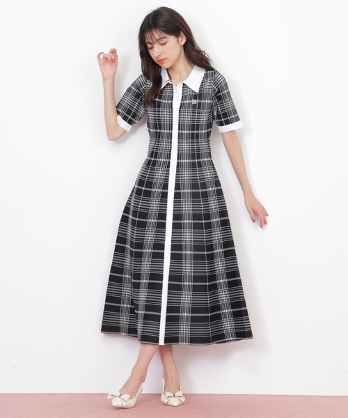 アトリエgg ビックチェックワンピース新品サイズ23 アトリエggビックチェックワンピースsize19ハーフ GG MADE IN