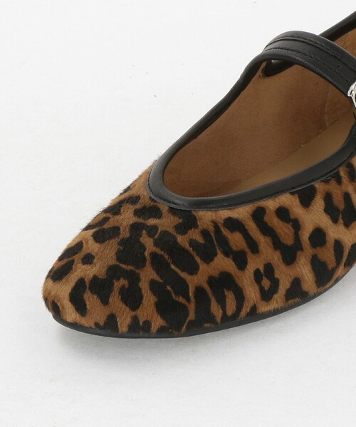 【オディットエオディール】レオパード メリージェーン フラットシューズ ヒョウ柄 オディットエオディール】レオパード メリージェーン フラットシューズ