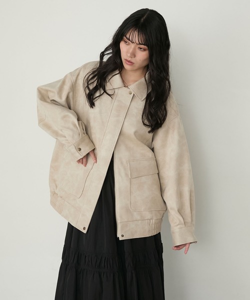 暖かいな forksy.】ヴィンテージライクオーバーサイズビッグポケット