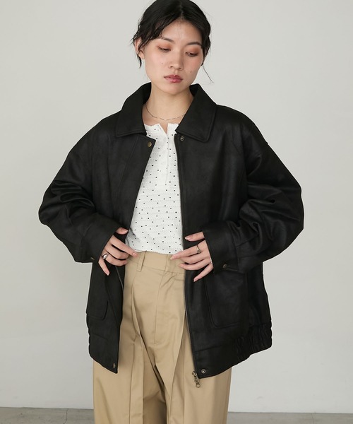 LIBJOIE ヴィンテージライクオーバージャケット ブラック Sサイズ LIBJOIE ヴィンテージライクオーバージャケット ブラック Sサイズ