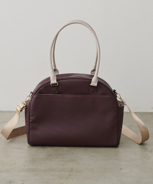 natural couture（ナチュラルクチュール）の「osonoボストンキャリーオンBAG（ボストンバッグ・レディース・ブラウン/グレイッシュベージュ/ブラック・FREE）」の5枚目の写真