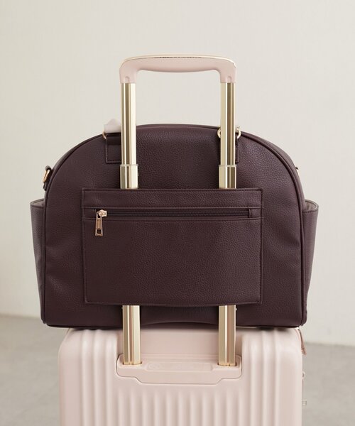 natural couture（ナチュラルクチュール）の「osonoボストンキャリーオンBAG（ボストンバッグ・レディース・ブラウン/グレイッシュベージュ/ブラック・FREE）」の6枚目の写真