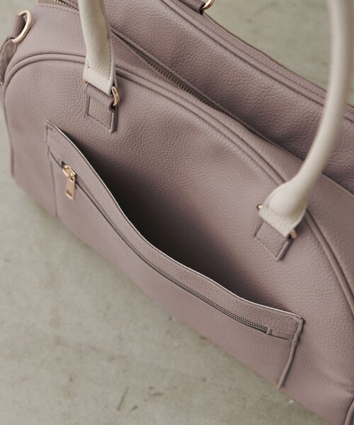 natural couture（ナチュラルクチュール）の「osonoボストンキャリーオンBAG（ボストンバッグ・レディース・ブラウン/グレイッシュベージュ/ブラック・FREE）」の17枚目の写真