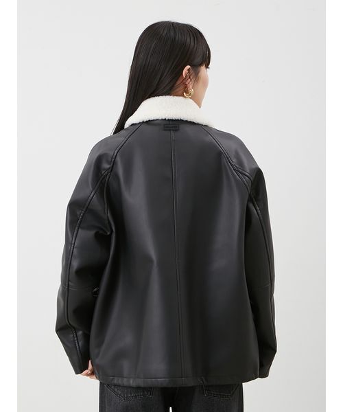 美品!! Mila Owen ミラオーウェン ラムレザージャケット 羊革 黒 2025年最新】Mila Owen レディース レザージャケット