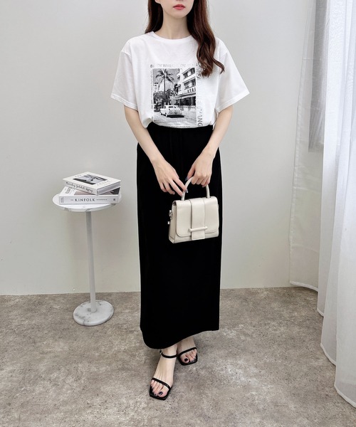INGNI(イング)の「転写箔プリントTシャツ(Tシャツ/カットソー・レディース・ホワイト×ゴールド/ホワイト×シルバー/ライトグレー系8・M)」の15枚目の写真
