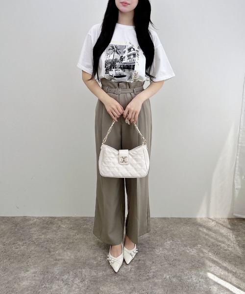 INGNI(イング)の「転写箔プリントTシャツ(Tシャツ/カットソー・レディース・ホワイト×ゴールド/ホワイト×シルバー/ライトグレー系8・M)」の14枚目の写真