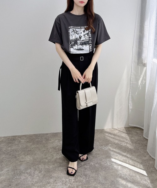 INGNI(イング)の「転写箔プリントTシャツ(Tシャツ/カットソー・レディース・ホワイト×ゴールド/ホワイト×シルバー/ライトグレー系8・M)」の10枚目の写真