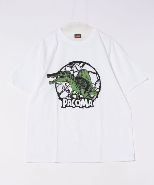 NO WAY(ノーウェイ)の「/PaCoMa/パコマ/Spino saurus TEE (ADULT)(Tシャツ/カットソー・メンズ・サックスブルー/ライトグレー/スミクロ/オフホワイト・X-LARGE/LARGE/MEDIUM)」の2枚目の写真