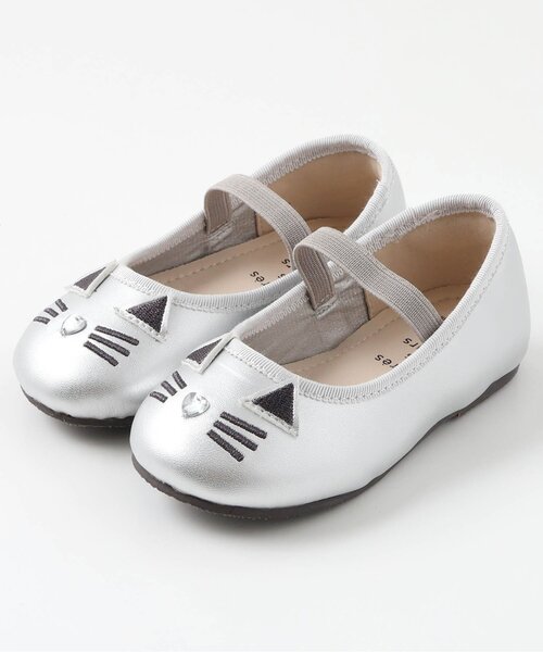 apres les cours（アプレレクール）の「ねこちゃんパンプス（パンプス・キッズ・ブラック/シルバー・16/15 /14/17/18）」の10枚目の写真