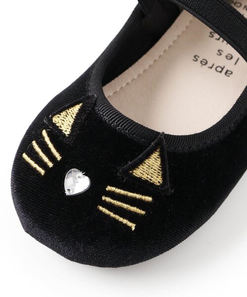 apres les cours（アプレレクール）の「ねこちゃんパンプス（パンプス・キッズ・ブラック/シルバー・16/15 /14/17/18）」の7枚目の写真