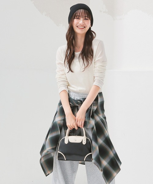 Honeys（ハニーズ）の「チェックゆるシャツ（シャツ/ブラウス・レディース・ブラック×グレー/ホワイト×グレー/ブルー系その他3/ブラック×グリーン・S/M/LL/L）」の15枚目の写真