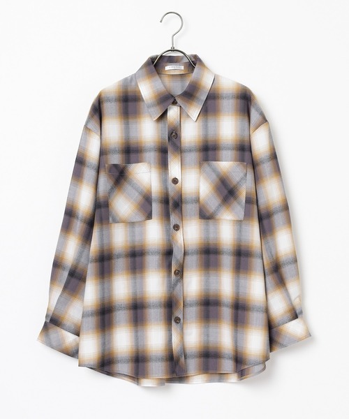 Honeys（ハニーズ）の「チェックゆるシャツ（シャツ/ブラウス・レディース・ブラック×グレー/ホワイト×グレー/ブルー系その他3/ブラック×グリーン・S/M/LL/L）」の22枚目の写真