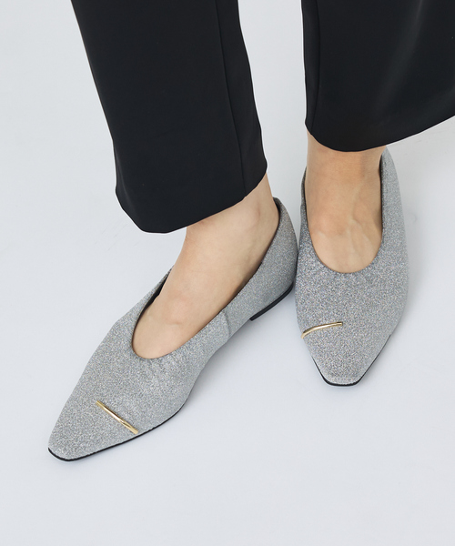 Au BANNISTER（オゥバニスター）の「メタルモチーフ フラットパンプス（パンプス・レディース・ゴールド/ブラック/シルバー/ブラック系その他3・35/36/37/38/39/40）」の10枚目の写真