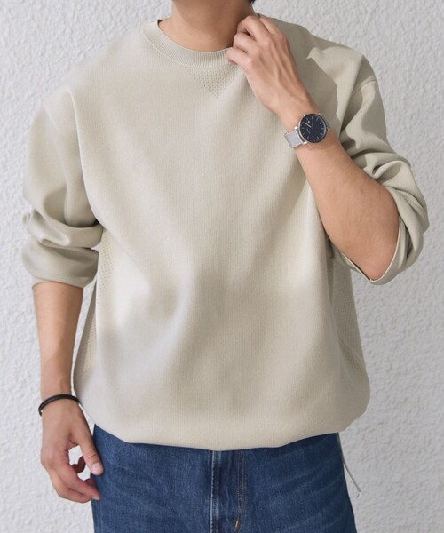 caph メッシュスウェット セール】SHIPS any:〈手洗い可能〉メッシュ スピンドル スウェット