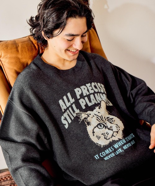 セール】アニマルグラフィックニットプルオーバー（ニット/セーター