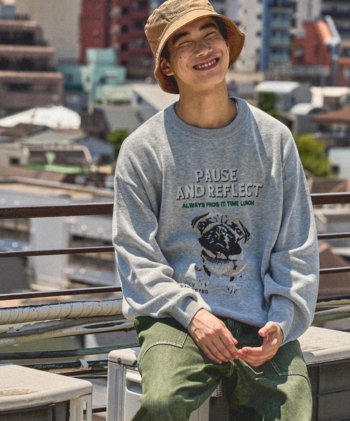 niko and...（ニコアンド）の「アニマルグラフィックニットプルオーバー（ニット/セーター・メンズ・グレー/グリーン/ボルドー/チャコール/ブラウン/ブラック・MEDIUM/LARGE）」の11枚目の写真